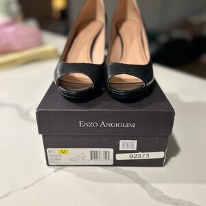 Enzo Angiolini Black Peep Toe Stilettos - Size 9.5 - Worn Once